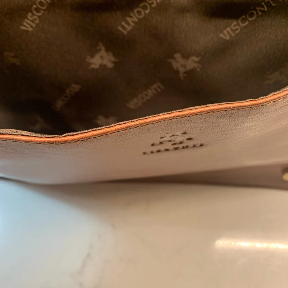Visconti London Brown Leather Messenger Bag